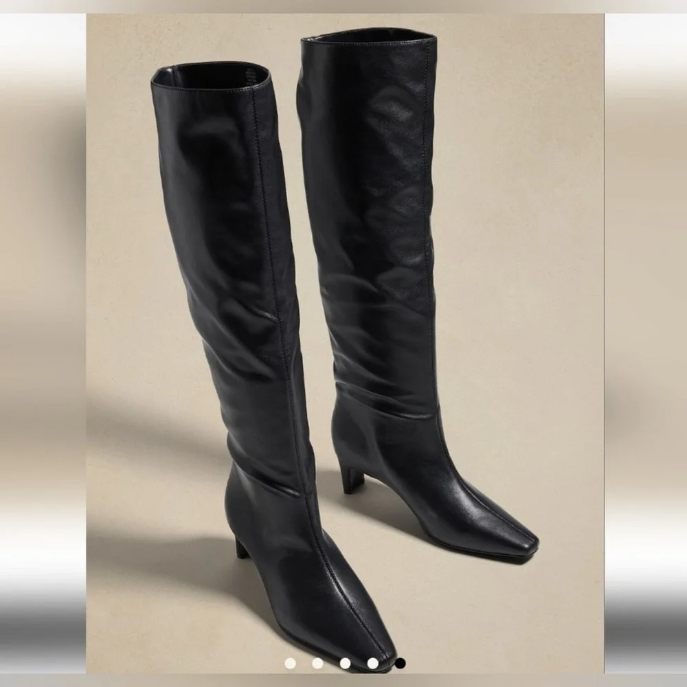 Banana Republic Office Siren Career Fall Vegan Suede Leather Tall Slouch Boots